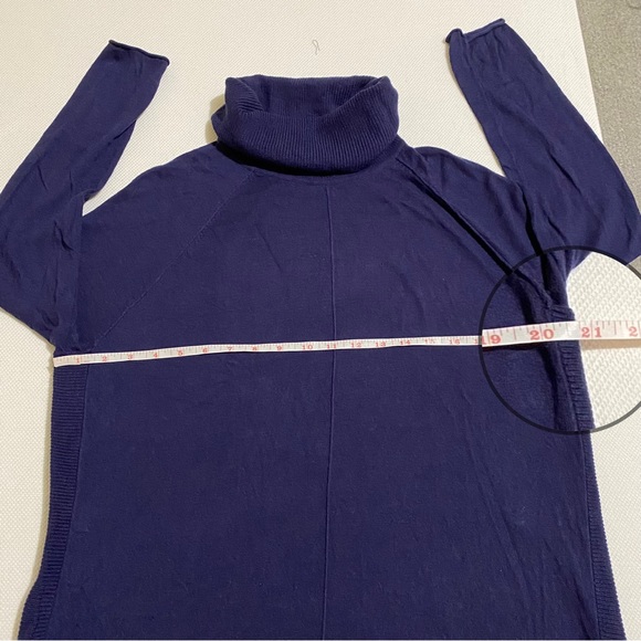 Caslon Turtle Tunic Sweater Navy Peacoat Color Size S - Picture 8 of 12